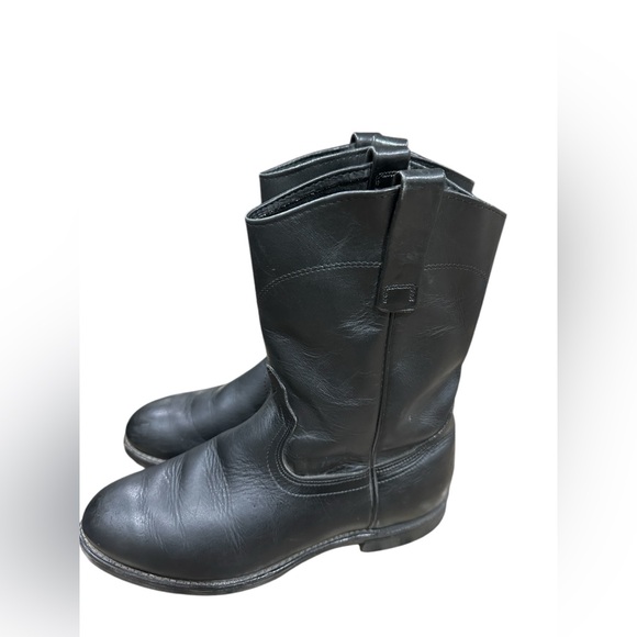 Red Wing Soft Black Leather Pull On Work Boots Pecos Men’s Size 8E USA B9 - Picture 4 of 9